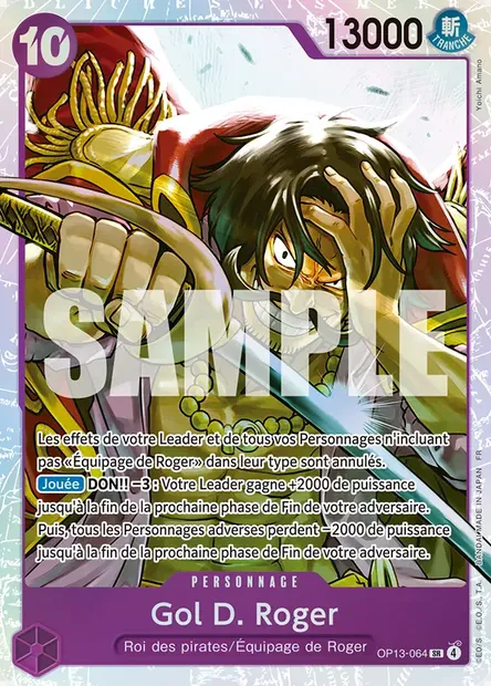 Gol D. Roger, carte One Piece OP13-064 — extension SUCCESSEURS
