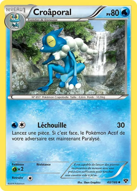 Croâporal, carte Pokémon XY 40 — extension XY