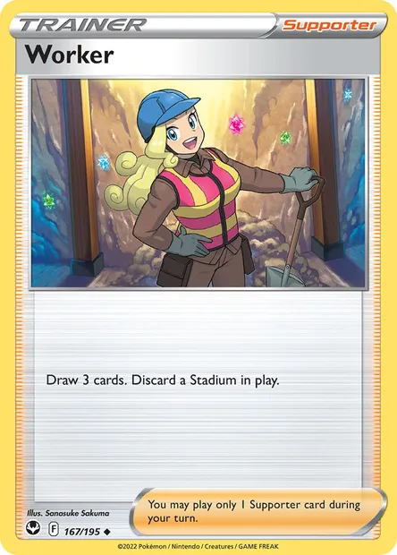 Worker, Pokémon card SIT 167 — Silver Tempest set