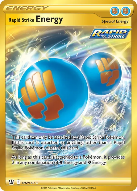 Rapid Strike Energy, Pokémon card BST 182 — Battle Styles set