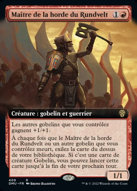 Maître de la horde du Rundvelt, carte Magic DMU 409 — extension Dominaria Uni