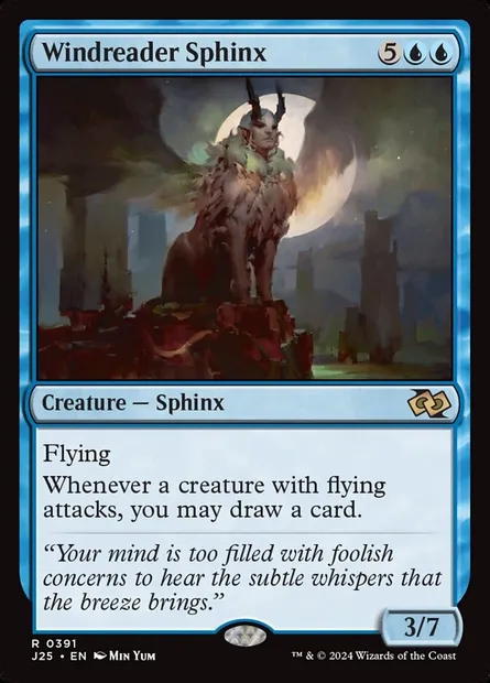 Windreader Sphinx, Magic card J25 391 — Foundations Jumpstart set