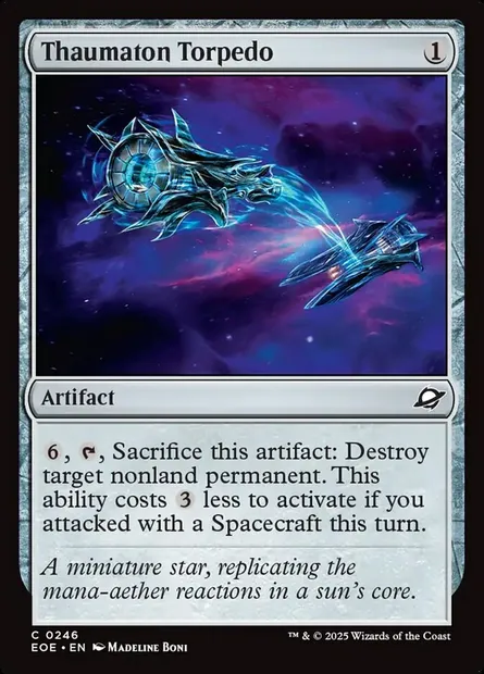 Thaumaton Torpedo, Magic card EOE 246 — Edge of Eternities set