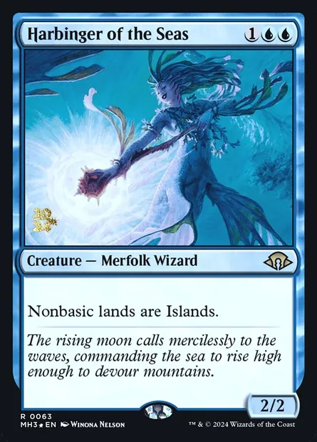 Annonciateur des mers, carte Magic PMH3 63s — extension Modern Horizons 3 Promos