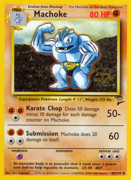 Machopeur, carte Pokémon B2 49 — extension Base Set 2