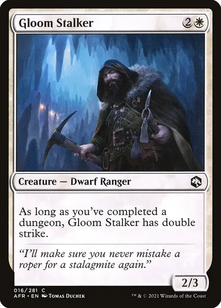 Gloom Stalker, Magic card AFR 16 — Adventures in the Forgotten Realms set