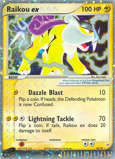 Raikou ex, Pokémon card MA 92 — Team Magma vs Team Aqua set