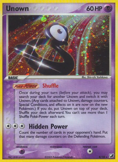 Zarbi, carte Pokémon EXU B — extension EX Forces Cachées Collection Zarbi