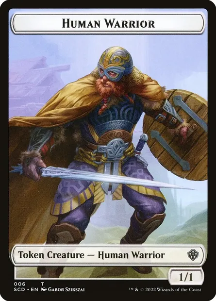 Human Warrior, carte Magic TSCD 6 — extension Starter Commander Deck Tokens