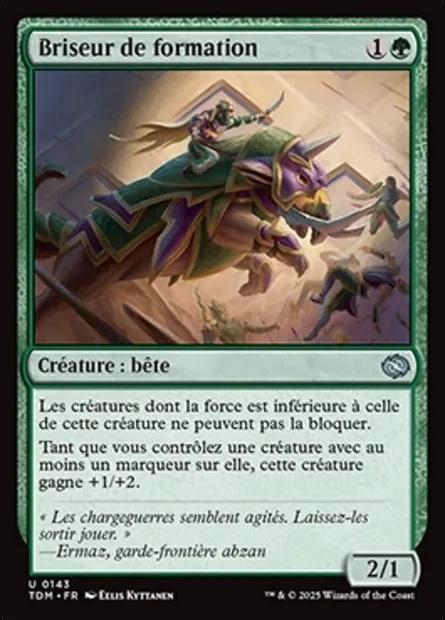 Briseur de formation, carte Magic TDM 143 — extension Tarkir: Dragonstorm