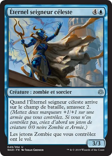 Éternel seigneur céleste, carte Magic WAR 49 — extension La guerre des Planeswalkers