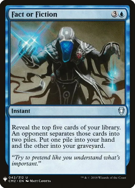 Fact or Fiction, Magic card PLST CM2-42 — The List set