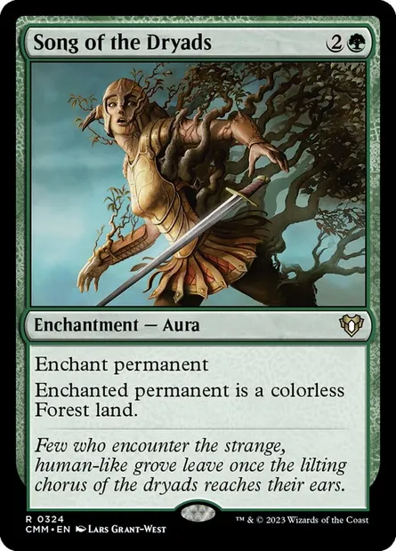 Song of the Dryads, Magic card CMM 324 — Commander Masters set
