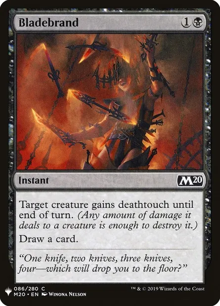 Bladebrand, Magic card PLST M20-86 — The List set