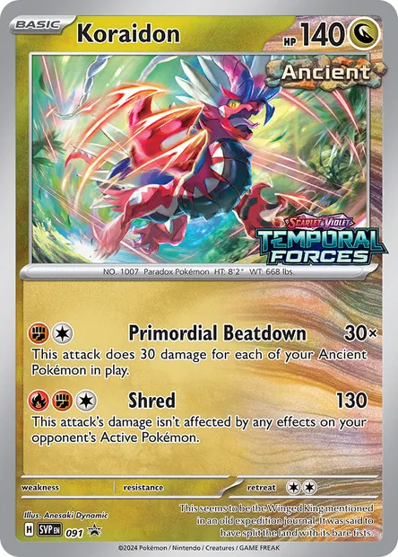 Koraidon, Pokémon card PR-SV 091 — SVP Black Star Promos set