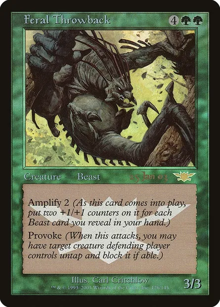 Feral Throwback, Magic card PLGN 126 — Legions Promos set
