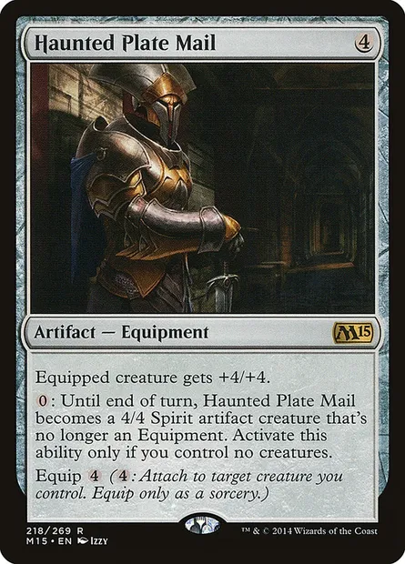 Haunted Plate Mail, Magic card M15 218 — Magic 2015 set