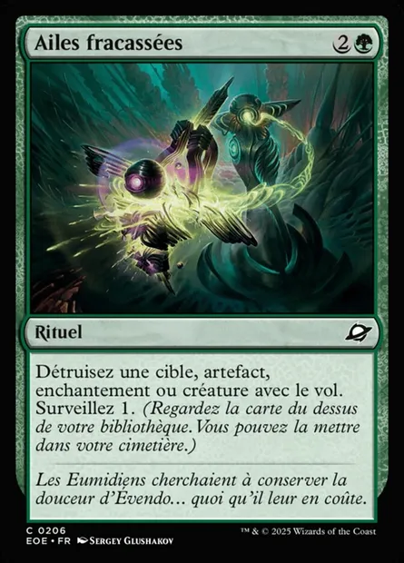 Ailes fracassées, carte Magic EOE 206 — extension Edge of Eternities