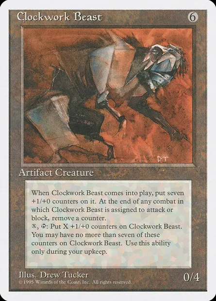 Clockwork Beast, Magic card 4ED 307 — Fourth Edition set