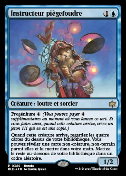 Instructeur piègefoudre, carte Magic BLB 386 — extension Bloomburrow