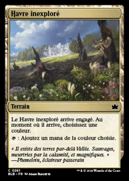 Havre inexploré, carte Magic BLB 261 — extension Bloomburrow