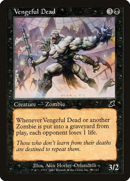 Vengeful Dead, Magic card SCG 80 — Scourge set