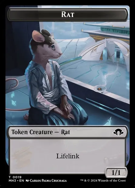 Rat, carte Magic TMH3 19 — extension Modern Horizons 3 Tokens