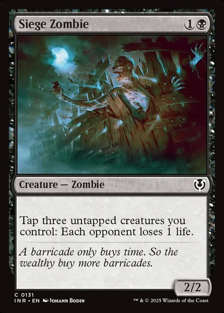 Siege Zombie, Magic card INR 131 — Innistrad Remastered set