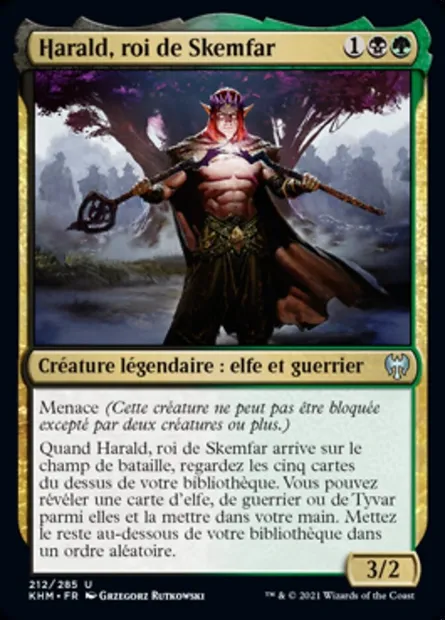 Harald, roi de Skemfar, carte Magic KHM 212 — extension Kaldheim