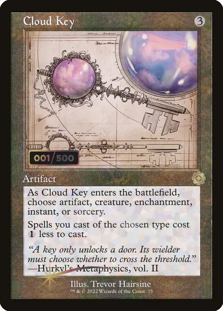 Clef de nuage, carte Magic BRR 75z — extension The Brothers' War Retro Artifacts