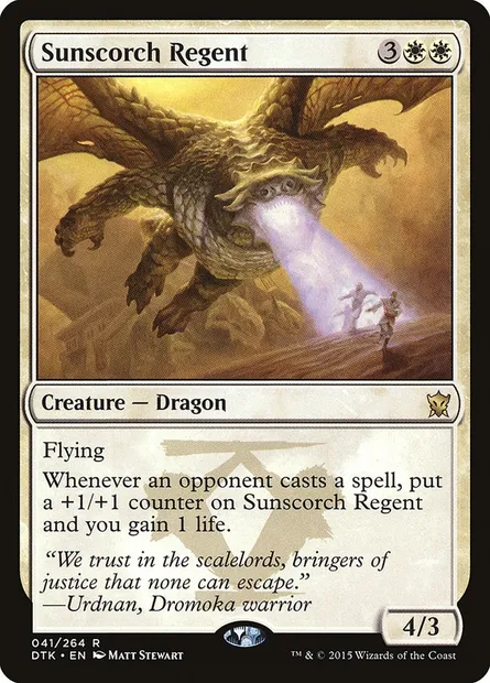 Sunscorch Regent, Magic card DTK 41 — Dragons of Tarkir set