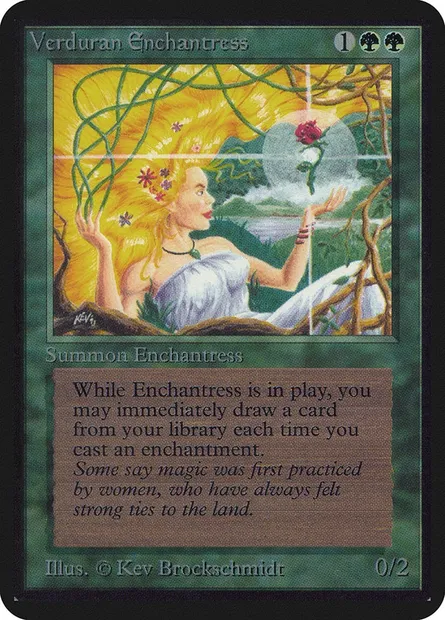 Verduran Enchantress, Magic card LEA 222 — Limited Edition Alpha set