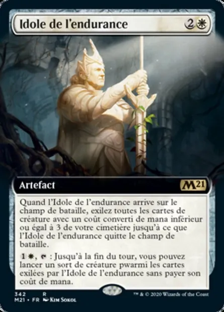 Idole de l'endurance, carte Magic M21 342 — extension Core Set 2021