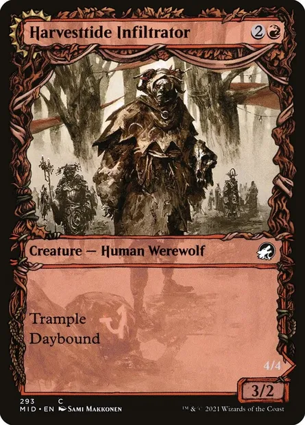 Harvesttide Infiltrator // Harvesttide Assailant, Magic card MID 293 — Innistrad: Midnight Hunt set