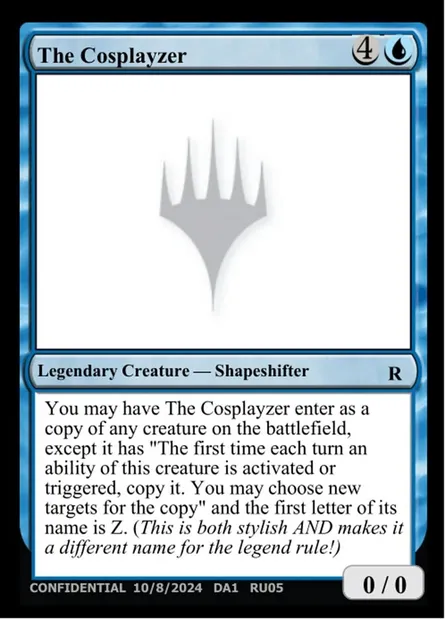 The Cosplayzer, Magic card UNK RU05a — Unknown Event set