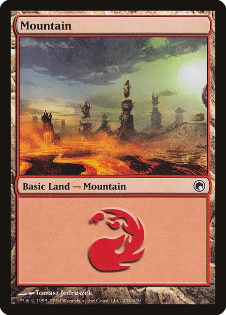 Mountain, Magic card SOM 244 — Scars of Mirrodin set