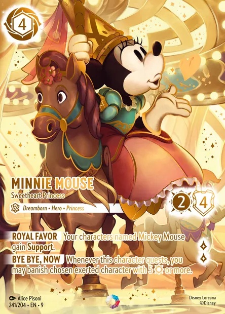 Minnie Mouse - Sweetheart Princess, Disney Lorcana card CH9-241 — Fabled set