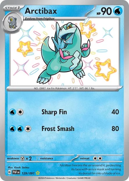 Arctibax, Pokémon card PAF 129 — Paldean Fates set