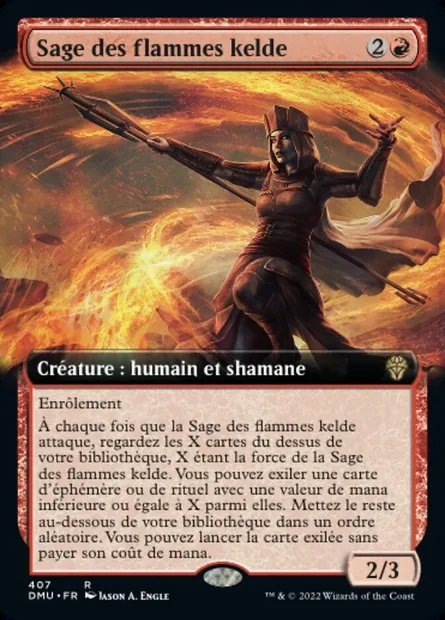 Sage des flammes kelde, carte Magic DMU 407 — extension Dominaria Uni
