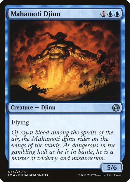 Mahamoti Djinn, Magic card IMA 64 — Iconic Masters set