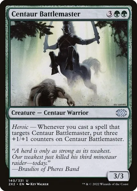 Centaur Battlemaster, Magic card 2X2 140 — Double Masters 2022 set