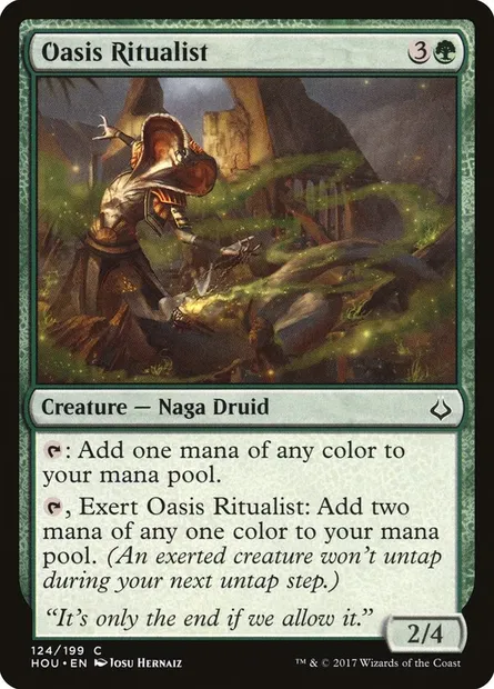 Oasis Ritualist, Magic card HOU 124 — Hour of Devastation set