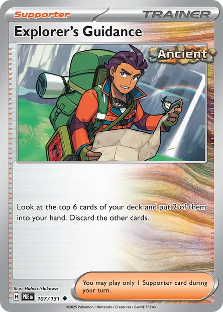 Explorer's Guidance, Pokémon card PRE 107 — Prismatic Evolutions set