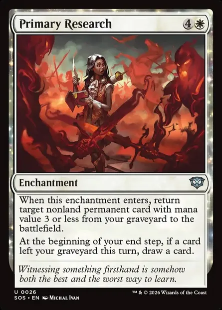 Primary Research, Magic card SOS 26 — Secrets of Strixhaven set
