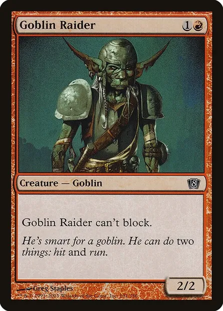 Goblin Raider, Magic card 8ED 191★ — Eighth Edition set