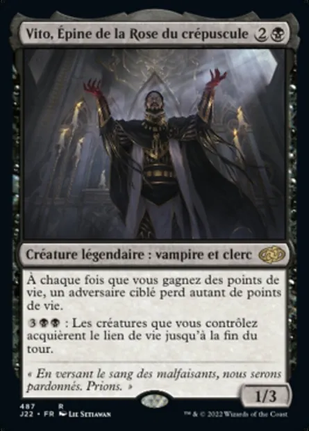 Vito, Épine de la Rose du crépuscule, carte Magic J22 487 — extension Jumpstart 2022
