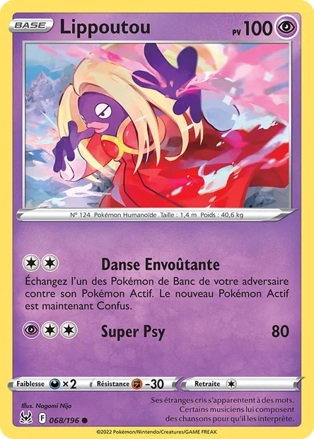 Lippoutou, carte Pokémon LOR 068 — extension Origine Perdue