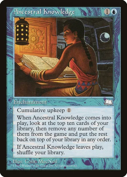 Ancestral Knowledge, Magic card WTH 32 — Weatherlight set
