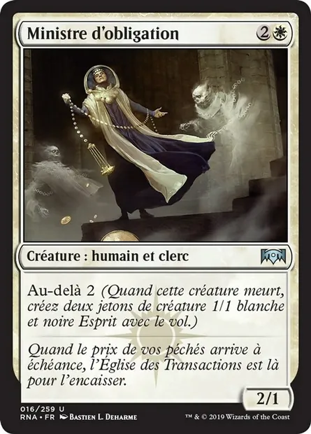Ministre d'obligation, carte Magic RNA 16 — extension L'allégeance de Ravnica