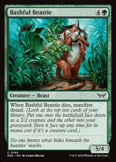 Bashful Beastie, Magic card DSK 169 — Duskmourn: House of Horror set